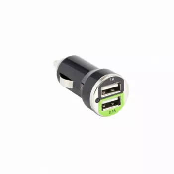 Sbox CC-221B dubultais USB auto lādētājs CC-221B kazenes melns