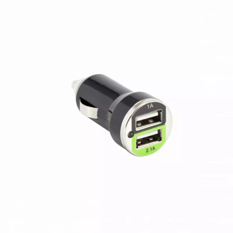Sbox CC-221B dubultais USB auto lādētājs CC-221B kazenes melns