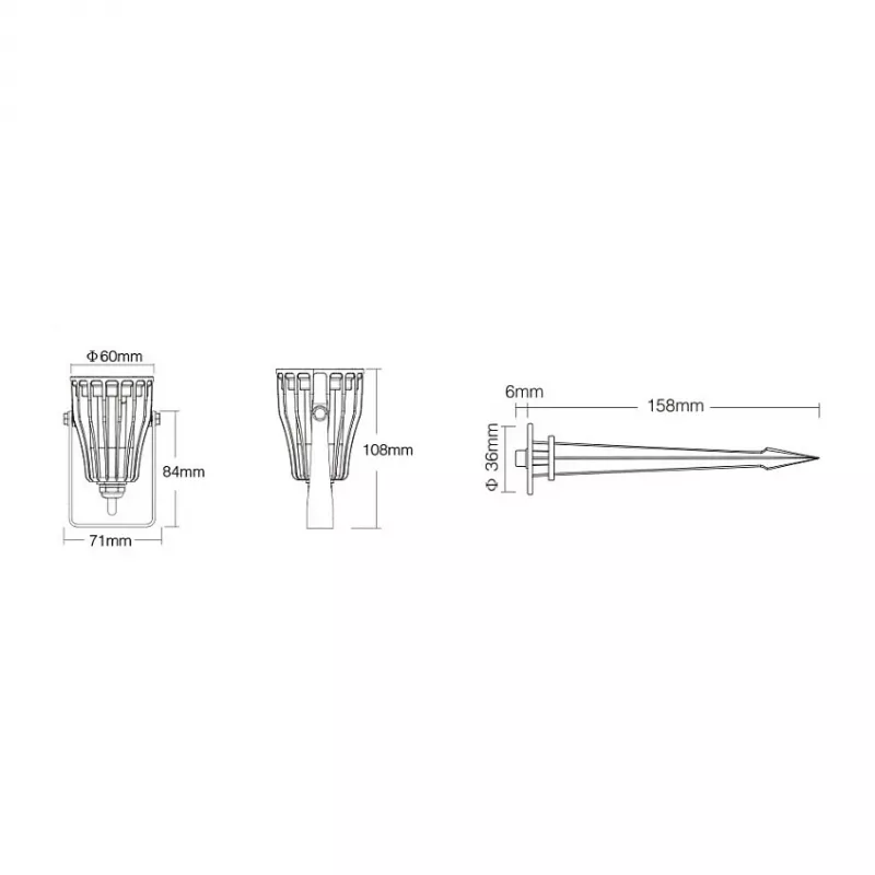 Synergy 21 LED dārza lampa 6W RGB-CCT ar radio un Wi-Fi IP66 Zigbee+ (FUTC04ZR)