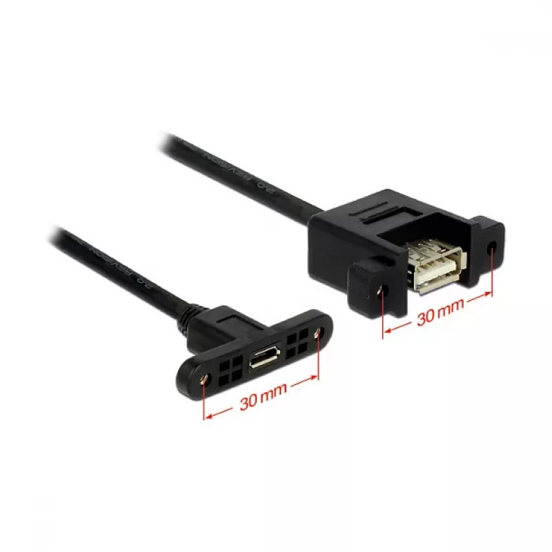 USB kabelis DeLOCK 1m USB2.0 Micro-B/USB2.0-A