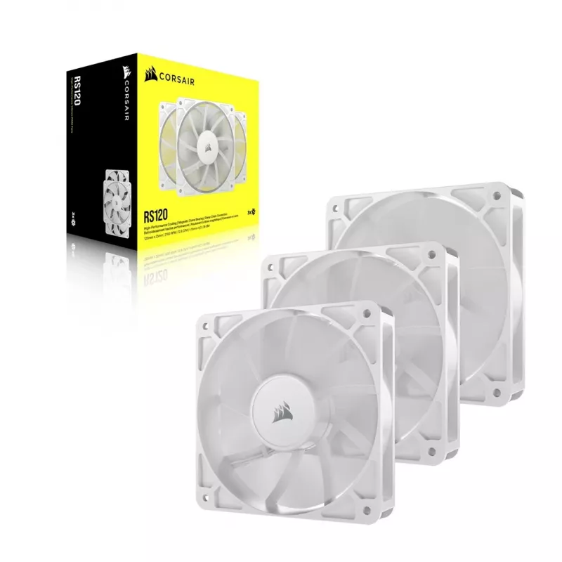 Ventilators Corsair RS120 12 cm Balts 420-2100 RPM 0.2-4.15 mmH2O