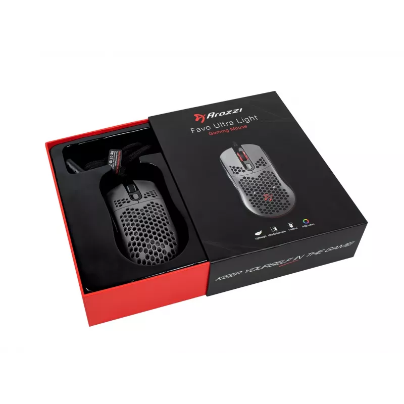 Arozzi Favo pele Spēlēm Labrocīga USB Type-A Optiskā 16000 DPI