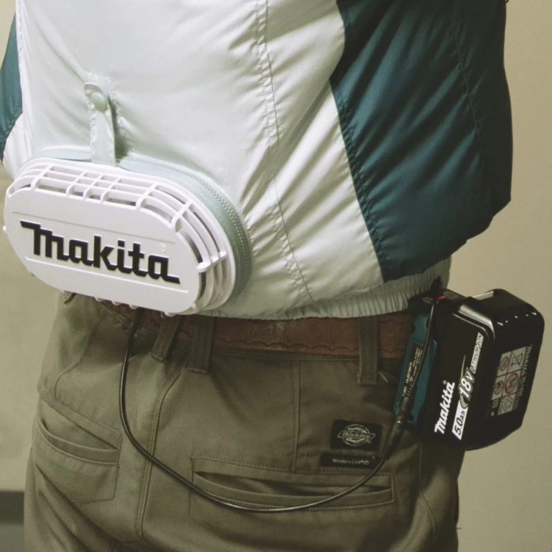 Makita | Bezvadu ventilējama jaka, balta, L