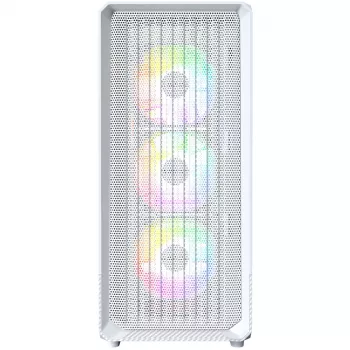 PC Case Montech X5 Midi Tower balta ATX 3x140mm Fans