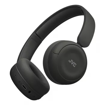 Austiņas JVC HA-S59W — vadu un bezvadu Bluetooth, USB‑C, supra-aural, 20–20000 Hz, 1,2 m kabelis, 148 g, melnas