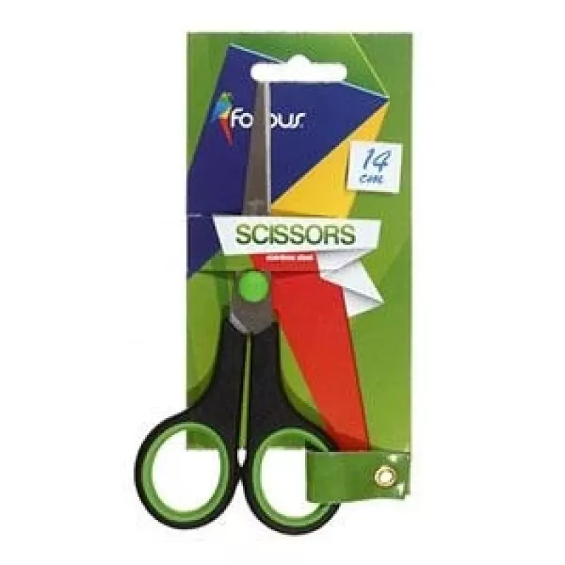 Šķēres FORPUS FO60605 14 cm, gumijas rokturi, nerūsējošā tērauda asmeņi