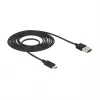 USB kabelis DeLOCK 83850 USB 2.0 2m USB A Micro-USB B Melns
