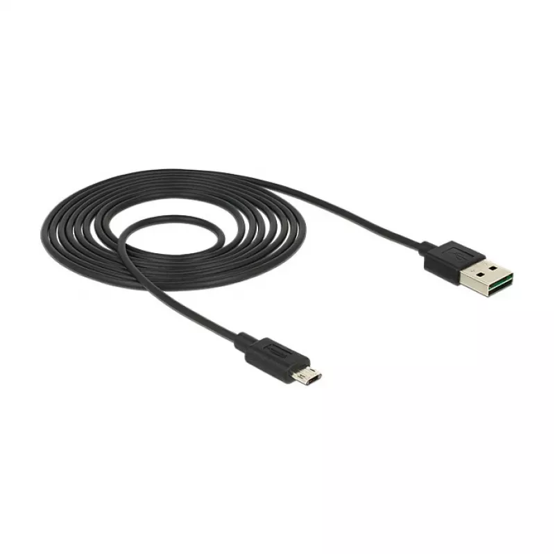 USB kabelis DeLOCK 83850 USB 2.0 2m USB A Micro-USB B Melns