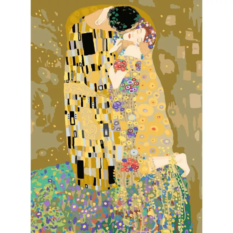 Ravensburger gleznošanas komplekts CreArt ART Collection — Skūpsts (Klimt) 23916, krāsošana pēc cipariem uz audekla