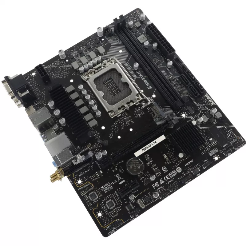 Mātesplate BIOSTAR Z690MX2-E D4 micro ATX, Intel Z690, LGA 1700, DDR4, 2x DIMM, 64GB, 2.5Gb LAN, 4x SATA III, 1x M.2