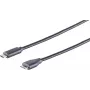 USB kabelis S/CONN 77142-1.0 USB 3.2 Gen 2 1 m USB C Micro-USB B Melns