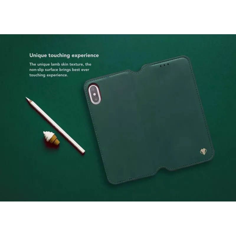 VixFox viedais folio maciņš Huawei P20 — meža zaļš aizsargājošs folio vāciņš