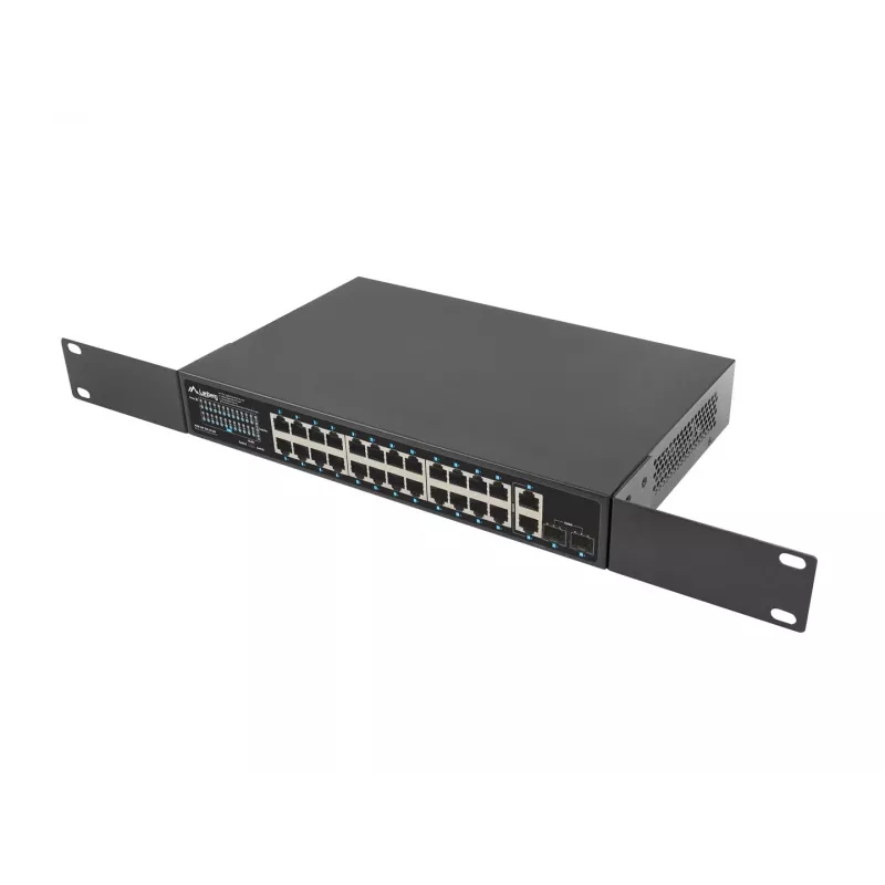 Nepārvaldāms slēdzis Lanberg RSGE-24P-2GE-2S-250 24 porti plauktā montējams