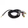 Audio kabelis 3,5 mm - 2x RCA, 1 m