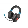 Vadu spēļu austiņas Fury NFU-1584 ar mikrofona strēli, apļveida, 98 dB, 15–25000 Hz, 2 m kabelis, USB un 3,5 mm, zila