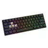 Mehāniskā spēļu tastatūra SAVIO MelnsOUT X2 PEACH — 61 taustiņu 60% QWERTY, RGB LED, hot-swap, USB Type-A/Type-C, noņemams kabelis