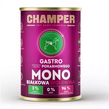 CHAMPER Gastro Monoprotein Beef - mitrā suņu barība - 400g