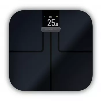 Elektroniskie personālie svari GARMIN Index S2 — melni, maks. 181,4 kg, Wi‑Fi/Bluetooth, ķermeņa kompozīcija