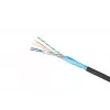 Tīkla kabelis Extralink vītā pāra CAT6 FTP (F/UTP) V2 āra lietošanai 305M melns