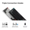 Mehāniskā tastatūra Keychron Q1 Ultra 8K — 75% forma, USB + RF bezvadu + Bluetooth, RGB LED, Melna