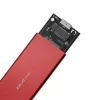 SSD korpuss QOLTEC 51831 USB 3.0 M.2 SATA diskiem līdz 2TB, sarkans, atbalsta 30 mm garumu, līdz 4 diskiem