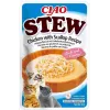 Slapjie kaķu našķi INABA Ciao Stew vista un vēžveidīgais jūras gliemezis paciņa 40 g — bez graudiem, pieaugušiem kaķiem, gaļīgi