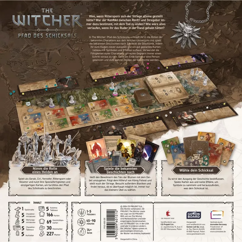 Galda spēle Asmodee The Witcher: Pfad des Schicksals Deluxe Edition – galda lomu/stratēģijas spēle