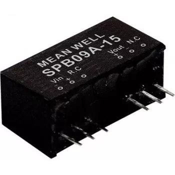 Barošanas adapteris/pārveidotājs mean well SPB09C-05 — 9 W, ieeja 36–75 V, izeja 5 V