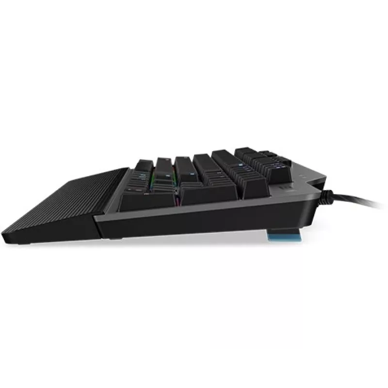 Mehāniskā spēļu tastatūra Lenovo Legion K500 — pilna izmēra 104 taustiņu USB, QWERTY ASV angļu, RGB fona apgaismojums, pelēka/melna