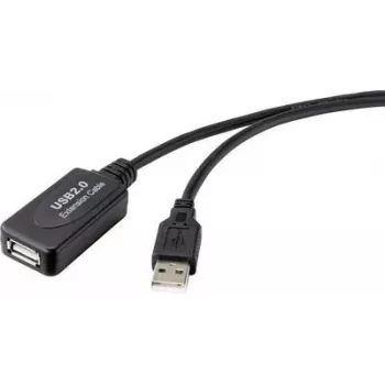 Renkforce RF-4535052 USB kabelis 5 m USB 2.0 USB A Melns (RF-4535052)