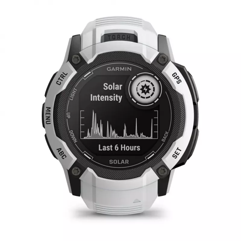 Garmin Instinct 2X Solar 2,79 cm (1,1 inch) MIP 50 mm digitāls 176 x 176 pikseļi skārienjutīgs balts GPS (satelīts)