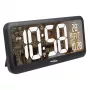 Liels digitālais pulkstenis stiprināšanai pie sienas vai brīvstāvošs ar temperatūras sensoru 37x17 cm LCD displejs strāvas adapteris un darbojas ar baterijām