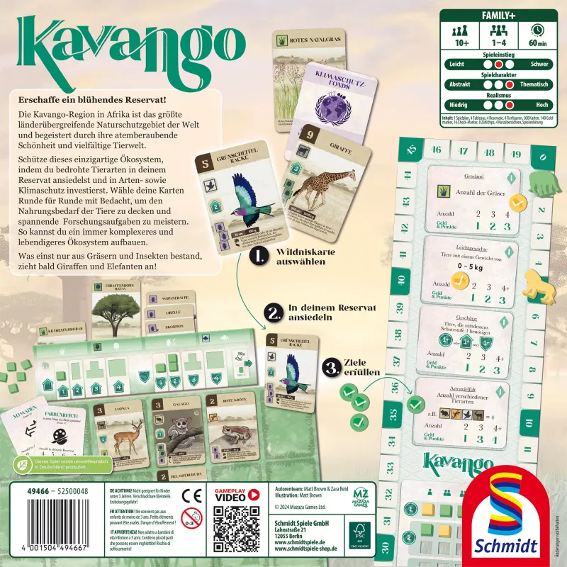 Kavango, galda spēle