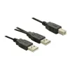 USB kabelis DeLOCK USB-B/USB-A kabelis 1 m melns
