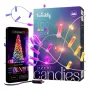 Twinkly Candies LED Ziemassvētku eglītes gaismiņas TWKC100RGB-T 6 M sveces formā