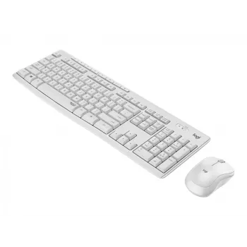 Logitech MK295 Silent - tastatūras un peles komplekts - bezvadu - 2,4 GHz - itāļu - pelēkbalts