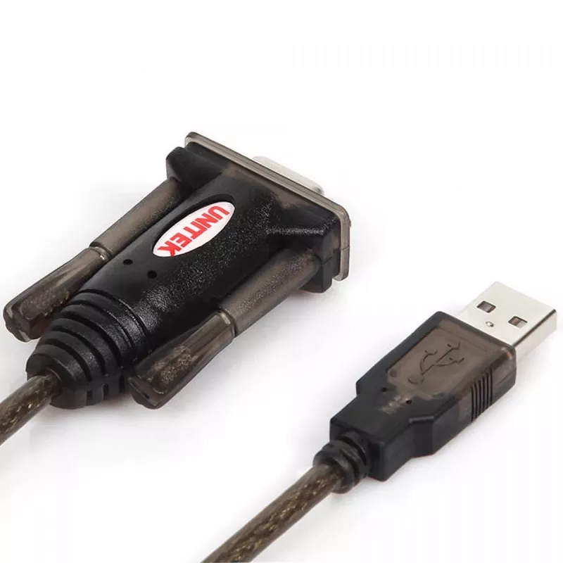 UNITEK Y-105 seriālais kabelis Melns 1.5 m USB Type-A DB-9