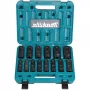 Makita E-16586 triecienuzmavu komplekts melns, zaļš