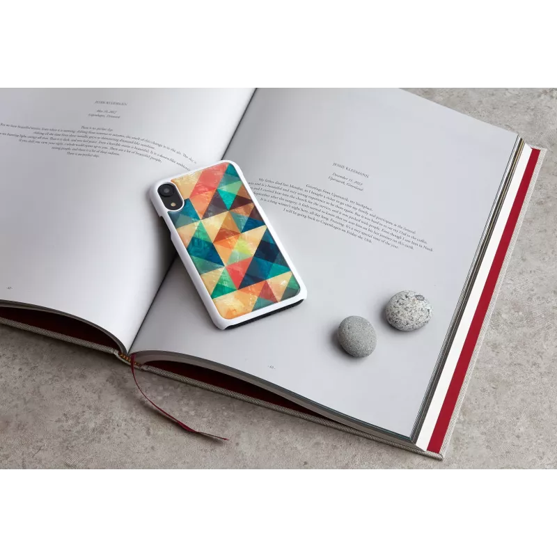 Viedtālruņa maciņš iKins iPhone XR — Mosaic Melns aizsargvāciņš