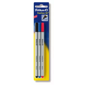 Pelikan Fineliner 96 Fine Melns Blue Red 3 pcs 0.4 mm