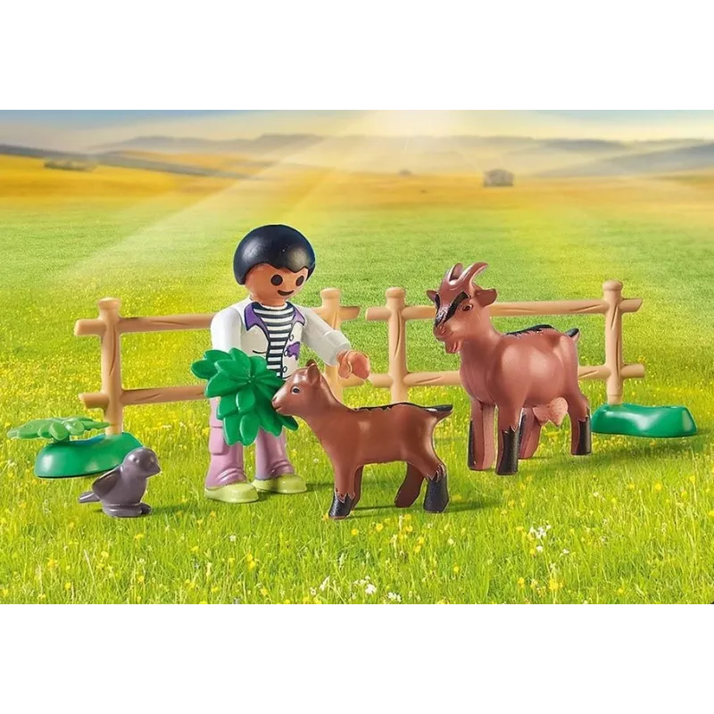 Playmobil 71442 Lauki: Traktors ar piekabi un ūdens tvertni Svaiga raža fermā Mācīšanās par vidi Jautra iztēles lomu spēle