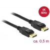DisplayPort kabelis DeLOCK 85506 0.5 m Melns