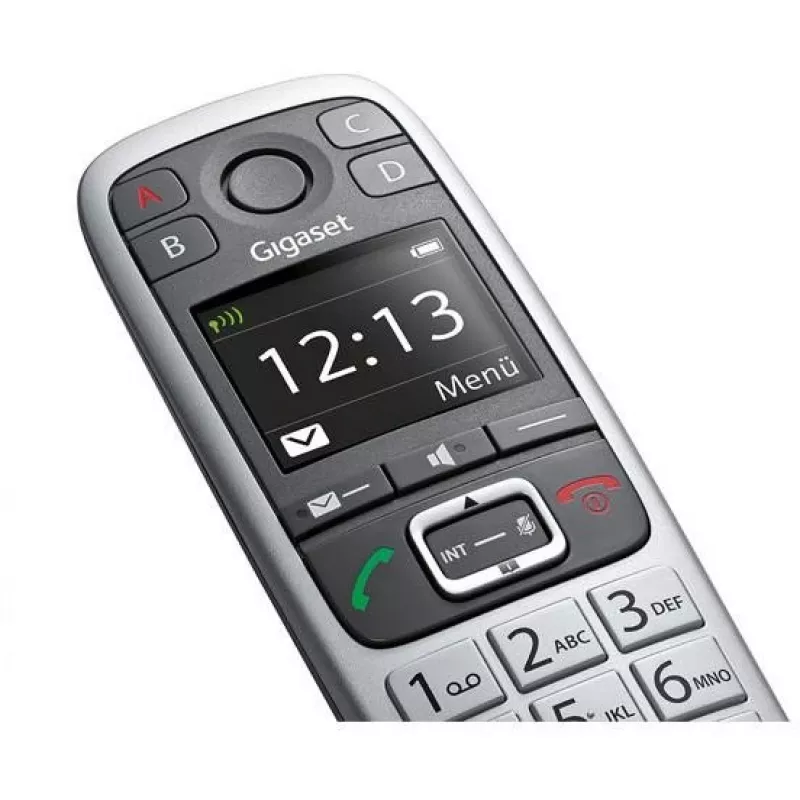 Gigaset E560 telefons DECT telefons Zvanītāja ID Melns, Sudrabs