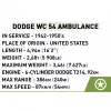 Konstruktors Cobi Dodge WC-54 Ambulances modelis 2257 1:35 mēroga būvēšanas komplekts