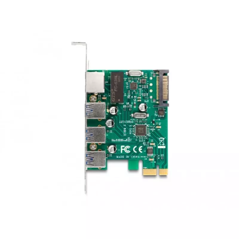 DeLOCK PCI Express x1 karte 3 x USB 5 Gbps Type-A 1 x Gigabit LAN