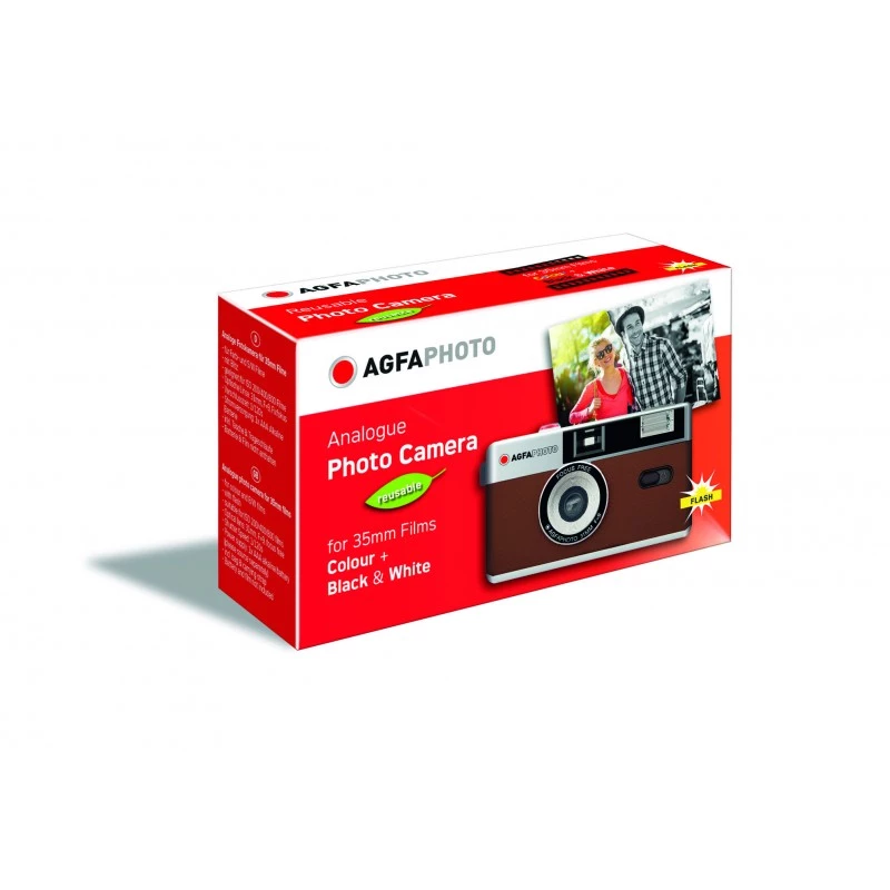 AgfaPhoto 603002 Film Camera Compact Film Camera 35 mm brūns - sudraba (603002)