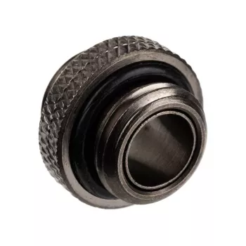 Adapter Alphacool G1/4 AG uz G1/4 AG, metāla leņķa savienojums, melns