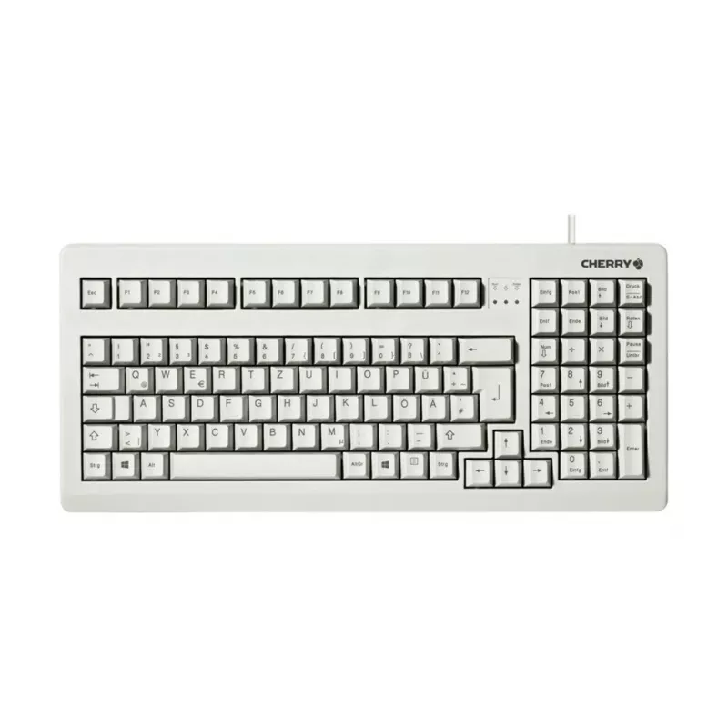 CHERRY G80-1800 kompaktā klaviatūra, USB/PS/2, franču AZERTY izkārtojums, pelēka (G80-1800LPCFR-0)