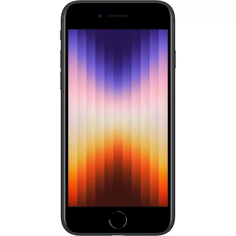 iPhone SE 2022 128GB Dual-SIM Midnight 11,94 cm 4,7 collu IPS LCD displejs iOS 15. 12MP kamera