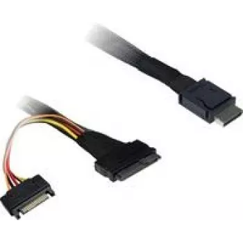 SAS kabelis Inter-Tech 88885642, melns, augstas kvalitātes datu pārraide